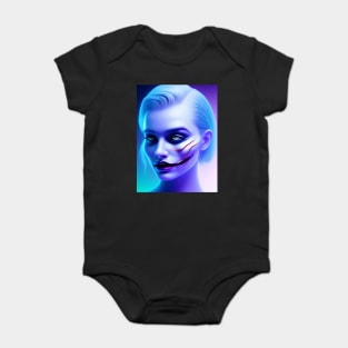 Sad Girl with Joker's Smile Baby Bodysuit